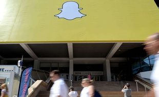 Une banderole Snapchat au Festival de la créativité, à Cannes, en juin 2015.