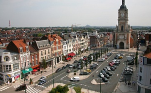 L'église Saint Léger à Lens, le 2 août 2007.