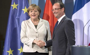 Angela Merkel et François Hollande à Berlin, le 15 mai 2012