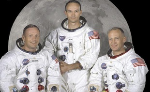 L'équipage d'Apollo 11 en mai 1969: Neil Armstrong (à gauche), Michael Collins (au centre) et Edwin «Buzz» Aldrin (à droite).