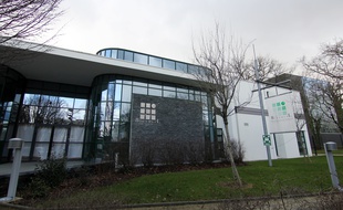 Vue extérieure des locaux de Biotrial à Rennes où six patients ont participé à un essai thérapeutique.