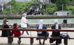 Le sanctuaire de Lourdes en période de coronavirus. Illustration.