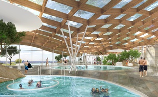 Image de synthèse du projet des Cascades de Garonne à Lormont
