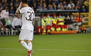 Lionel Messi lors de Bruges-PSG en Ligue des champions, le 15 septembre 2021.