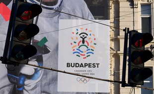 Le logo de la candidature hongroise aux JO de 2024.