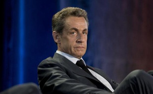 Le président de l'UMP Nicolas Sarkozy à Pavillons-sous-Bois près de Paris, le 11 mai 2015