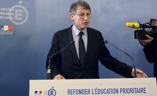 Vincent Peillon, le 16 janvier 2014, lors de l'annonce de son plan de réforme de l'éducation prioritaire.