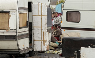 Un camp de Roms, à Lille (illustration).
