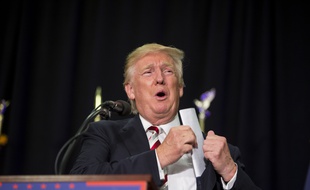 Donald Trump lors d'un meeting dans le New Hampshire en août 2016.