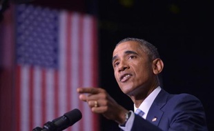 Barack Obama lors d'un discours à Knoxville dans le Tennessee, le 9 janvier 2015