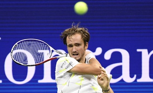 Daniil Medvedev lors de sa demi-finale à l'US Open le 6 septembre 2019.