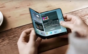 Un concept de smartphone pliable de Samsung.