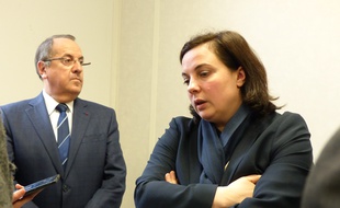 Luon, le 29 mars 2016. La ministre du Logement Emmanuelle Cosse a visité un centre d'hébergement d'urgence et rencontré plusieurs acteurs de la lutte contre le mal logement.
