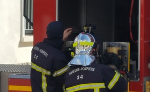 Les sapeurs pompiers de l'Hérault en intervention. Illustration