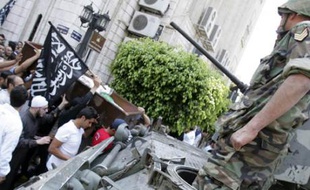 Funérailles d'un loyaliste pro-gouvernement Mohamed Shama'a, tué par le Hezbollah le 10 mai 2008.