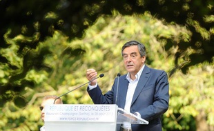 François Fillon à Rouez-en-Champagne, le 28 août 2013.