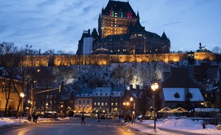 Le château Frontenac dans la ville de Québec, au Canada.