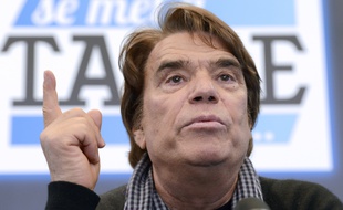 Bernard Tapie à Marseille pendant une conférence, le 12 mars 2014