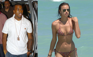 Le rappeur Kanye West et la top-modèle Irina Shayk (montage)