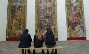 Les tapisseries rescapées sont exposées jusqu'en mai au musée des Beaux-Arts de Rennes.