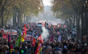 Lors de la manifestation du 10 décembre à Toulouse.