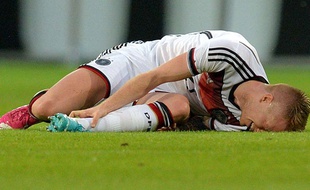 Marco Reus, blessé contre l'Arménie le 6 juin 2014.