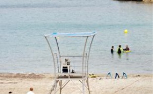 La plage du Prophète, hier.