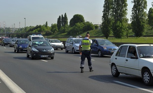 Contrôle routier lors des départs en vacances en 2018 sur l'A7