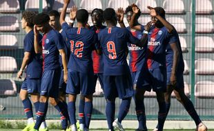L'équipe du PSG en Youth League, face à Naples, le 6 novembre 2018.