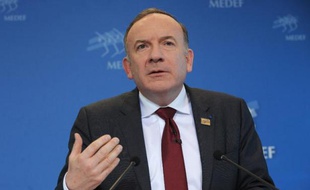 Pierre Gattaz, le président du Medef, le 15 avril 2014 à Paris