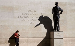 La statue de George Orwell, l'auteur de «1984» à Londres.