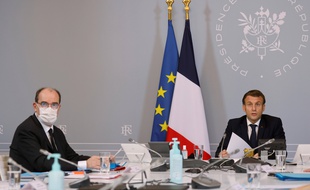 Emmanuel Macron et Jean Castex, à l'Elysée le 17 novembre 2020.