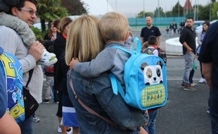 Rentrée scolaire à l'école maternelle de Ludon-Médoc (Gironde) le 4 septembre 2017