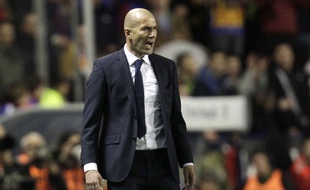 Zinédine Zidane lors du match entre Valence et le Real Madrid le 2 mars 2016.