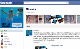 Page Facebook de Nirvana