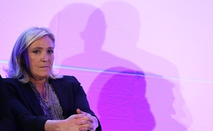Marine Le Pen à Arpajon (Essonne), le 14 septembre 2015, lors du lancement de la campagne du FN pour les régionales en Ile-de-France.
