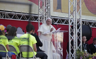 Le pape François lors de son discours aux Journées mondiales de la Jeunesse, le 27 janvier 2019, au Panama.