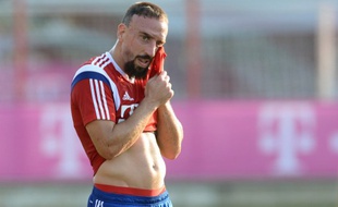 Franck Ribéry à l'entraînement au Bayern Munich, le 8 septembre 2014.