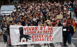 Manifestation le 20 novembre 2021 contre la hausse des prix de l'immobilier au Pays Basque