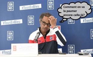 Yannick Noah en pleine réflexion.