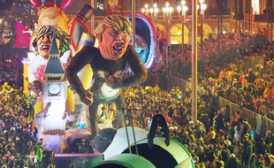 Donald Trump et Theresa May au Carnaval de Nice 2018 (Illustration)