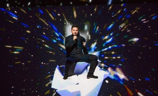 Sergueï Lazarev, représentant de la Russie à l'Eurovision lors d'une répétition à Stockholm, le 13 mai 2016