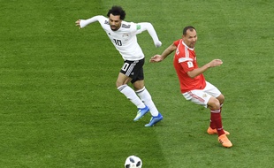 Mohamed Salah face à la Russie, en Coupe du monde, le 19 juin.