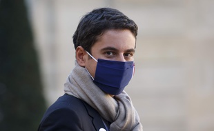 Gabriel Attal, ce mercredi à la sortie du Conseil des ministres