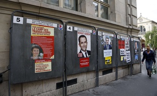 Affiches de la campagne électorale de 2017 à Paris