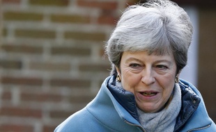 Theresa May, Première ministre britannique, le 24 mars 2019.