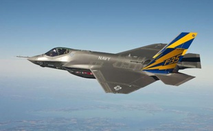 Modèle F-35 Joint Strike Fighter, de Lockheed Martin, en février 2011, aux Etats-Unis