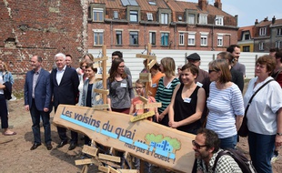 L'inauguration de la première planche a eu lieu, samedi. L'immeuble sera construit en ossature bois.