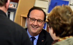 François Hollande à Tulle en Corrèze, le 14 avril 2018.