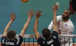 N'Gapeth lors de France-Pologne, le 18 juillet 2015 en Ligue mondiale.
